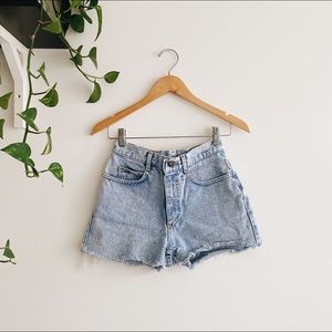 High waisted denim shorts